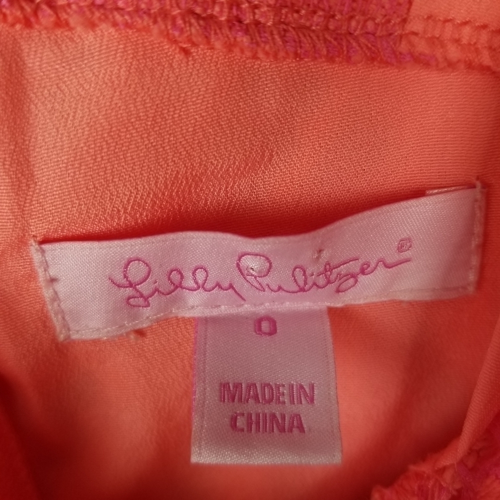 Lilly Pulitzer Mini Dress Sleeveless Rosaline Ginger About Face Two Tone Lace - Picture 4 of 13